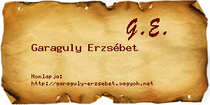 Garaguly Erzsébet névjegykártya